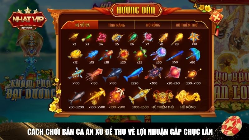 cach choi meo ban ca an Hướng dẫn chơi bắn cá ăn xu Nhatvip
